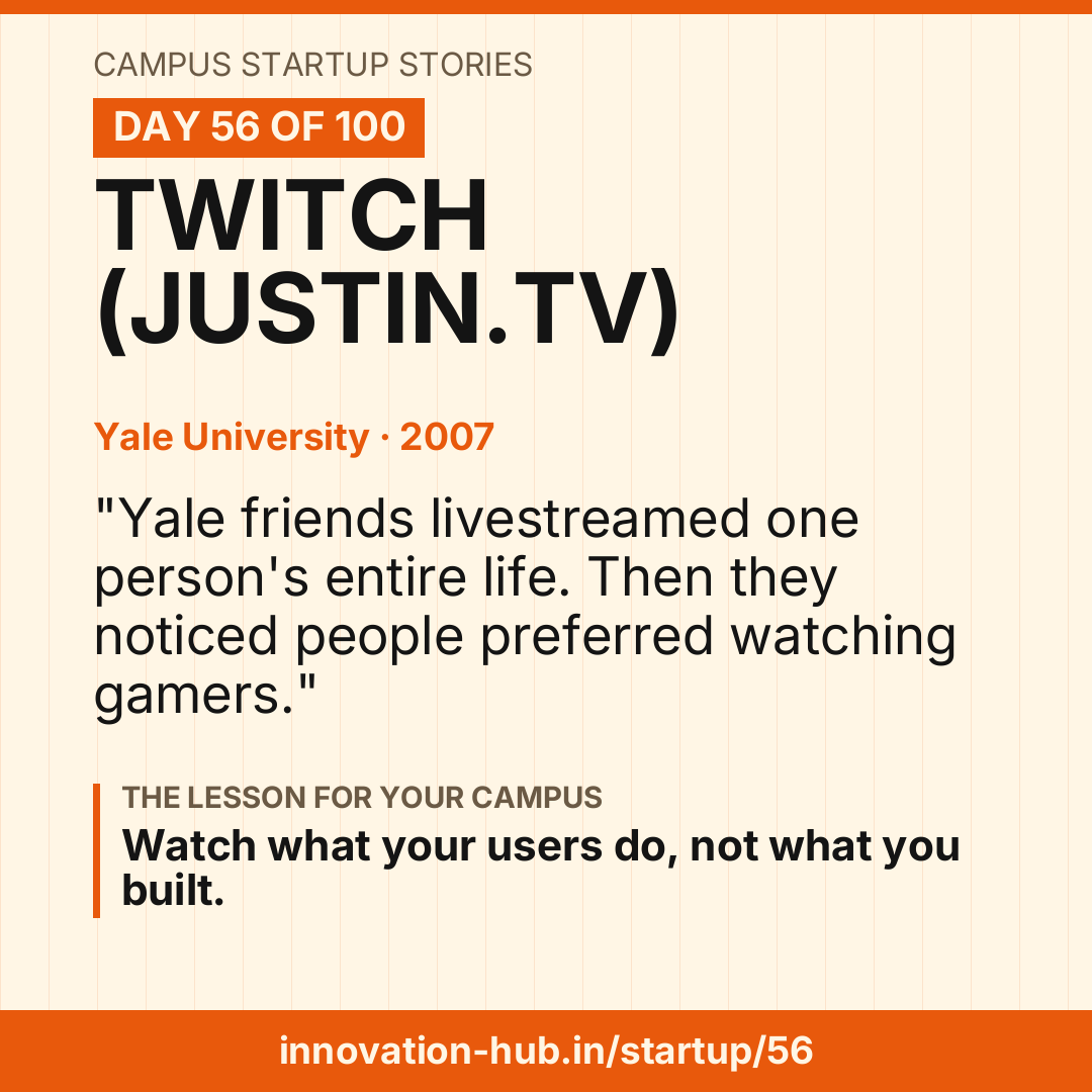 Day 56 poster: Twitch (Justin.tv)